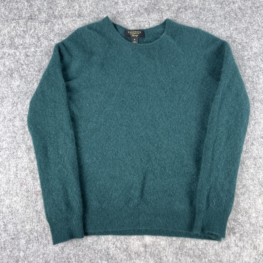 Charter Club Teal Crewneck Cashmere Sweater